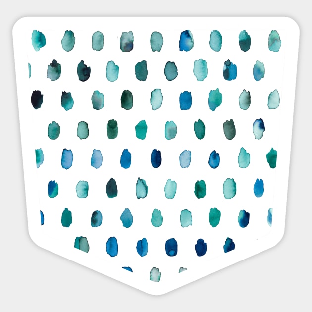 Pocket - PALETTE DOTS BLUE Sticker by ninoladesign